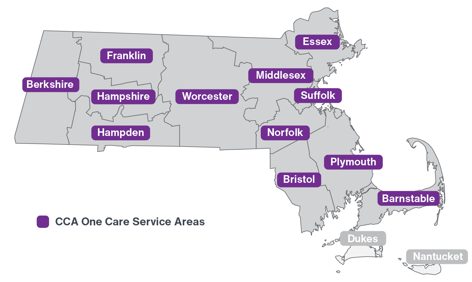 CCA One Care service area map